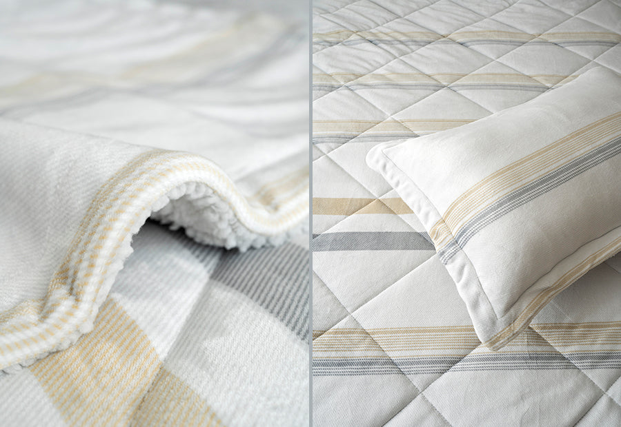 Edredón Conforter Sedalina+Sherpa CLARA VIDAL Susane mostaza 650 gr.