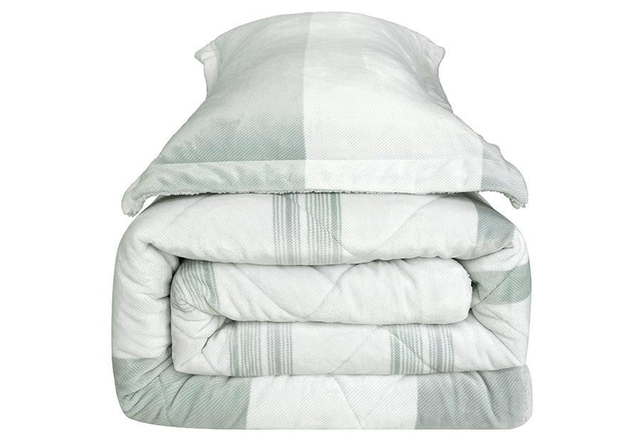 Edredón Conforter Sedalina+Sherpa CLARA VIDAL Susane verde 650 gr.