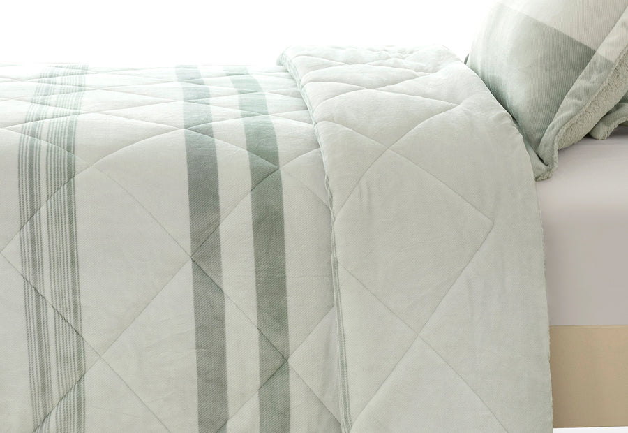 Edredón Conforter Sedalina+Sherpa CLARA VIDAL Susane verde 650 gr.