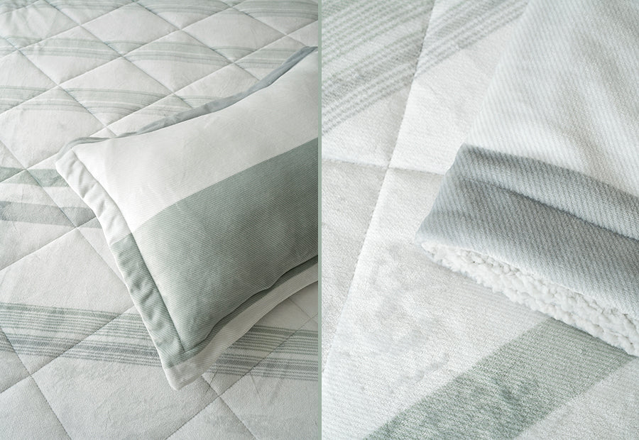 Edredón Conforter Sedalina+Sherpa CLARA VIDAL Susane verde 650 gr.