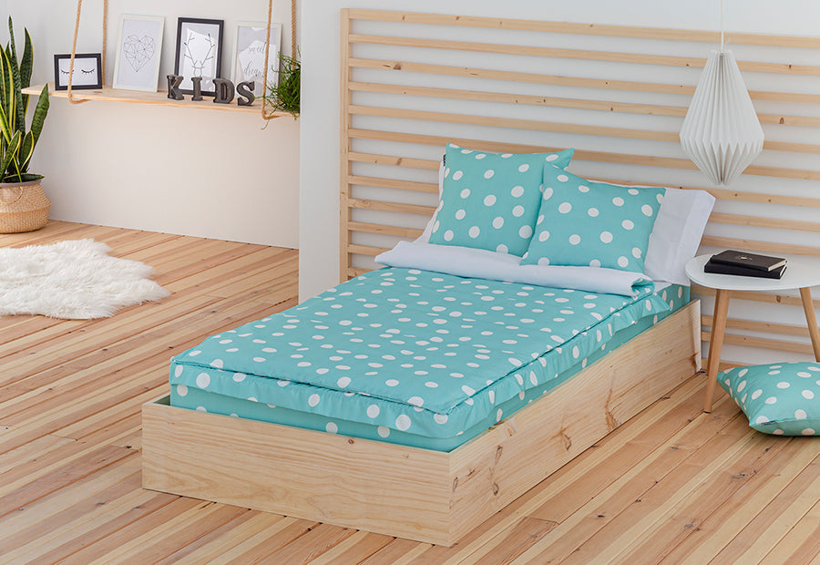 Saco Nórdico Lleno Estampado CONFECCIONES PAULA Topo turquesa