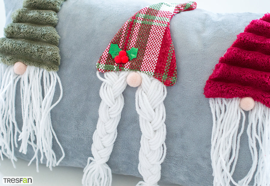 Funda Cojín 30x50 Navidad MC Tres Elfos