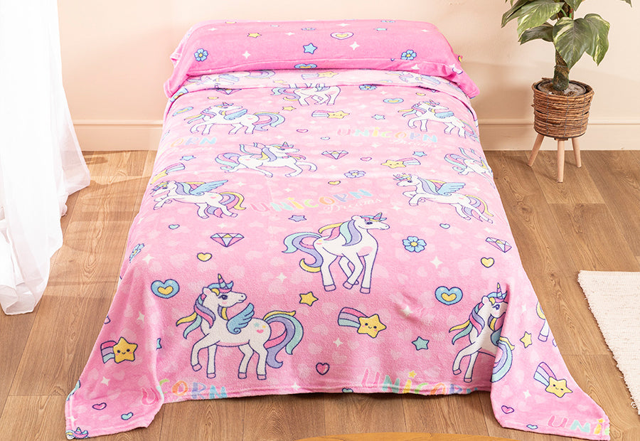 Sábana Invierno Coralina LICENCIA Unicornio