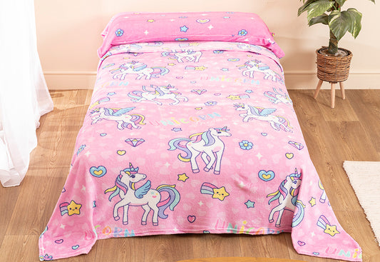 Sábana Invierno Coralina LICENCIA Unicornio