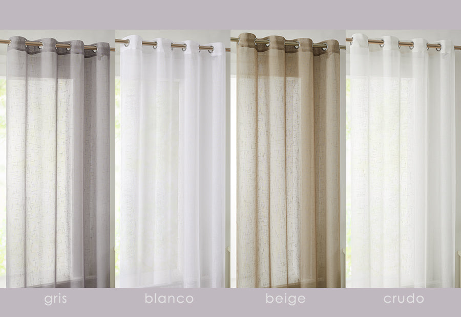 Cortina Confeccionada 140x265 CAMALTEX Visillo Rústico Liso