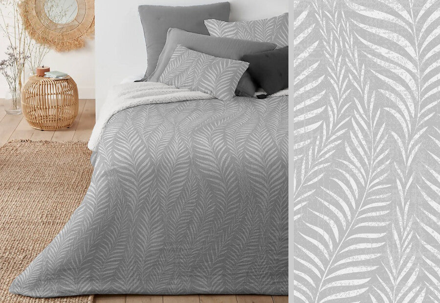 CARPE DIEM Comforter Flannel+Sherpa Duvet Elegant Manner gray