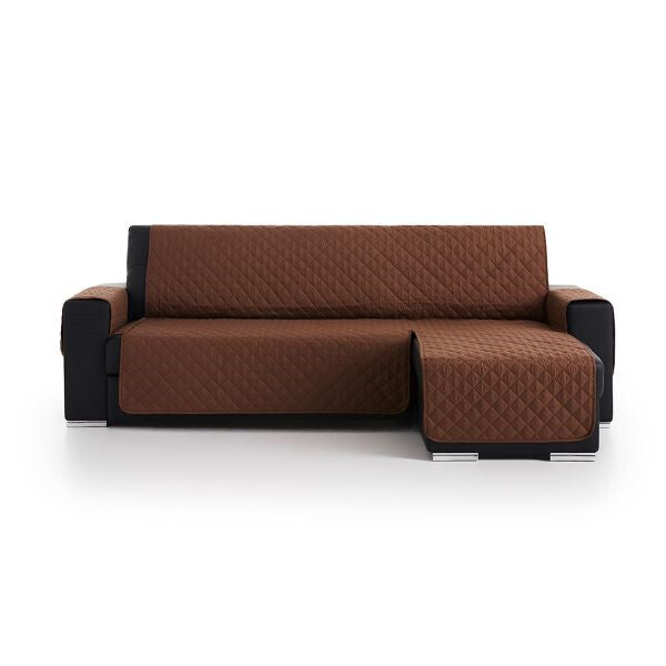 Padded chaise longue sofa cover Brown BELMARTI