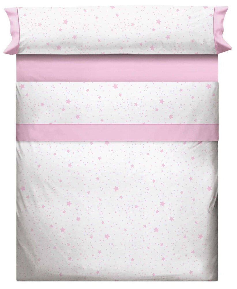 Kalo pink-white sheet set Cañete