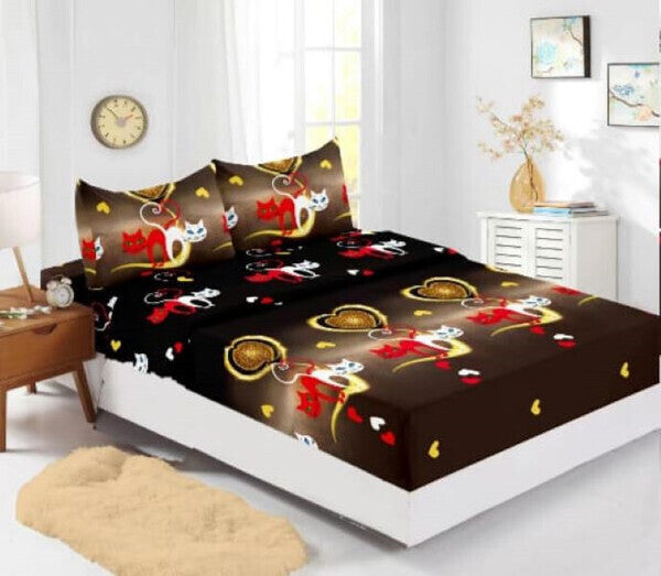 Cats fitted sheet +2 pillowcases