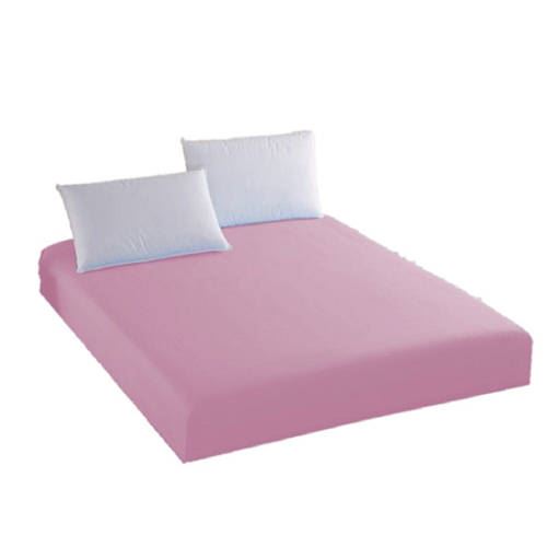 Sábana bajera +2 fundas de almohadas Color Rosa 100% Algodon